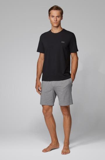 Koszulki BOSS Loungewear Czarne Męskie (Pl01332)